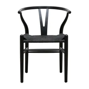 Megs Wishbone Dining Chair in Black / Black Seat by OzDesignFurniture, a Dining Chairs for sale on Style Sourcebook