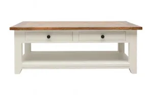 Mango Creek Coffee Table 130cm in Clear Lacquer / White by OzDesignFurniture, a Coffee Table for sale on Style Sourcebook