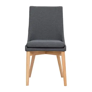 Highland Dining Chair in Grey Fabric / Oak Stain by OzDesignFurniture, a Dining Chairs for sale on Style Sourcebook