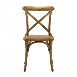 Cristo Cross Back Chair in Natural Oak Stain / Rattan by OzDesignFurniture, a Dining Chairs for sale on Style Sourcebook