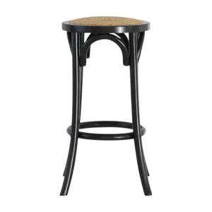 Cristo Stool in Weathered Black / Rattan by OzDesignFurniture, a Bar Stools for sale on Style Sourcebook