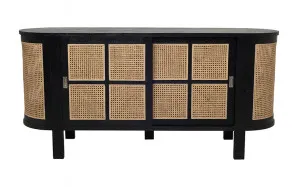 Sergio Buffet 180cm in Black / Black Top by OzDesignFurniture, a Sideboards, Buffets & Trolleys for sale on Style Sourcebook