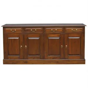 Tasmania Mahogany Timber 4 Door 4 Drawer Buffet Table, 190cm, Mahogany by Centrum Furniture, a Sideboards, Buffets & Trolleys for sale on Style Sourcebook