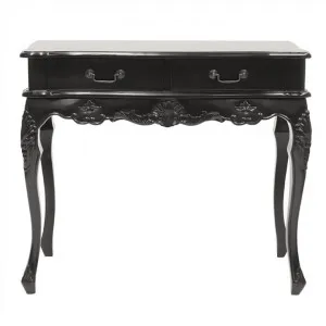 Viriville Hand Crafted Mahogany 2 Drawer Console Table, Black by Millesime, a Console Table for sale on Style Sourcebook