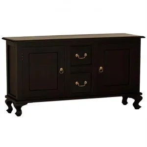 Queen Ann Mahogany Timber 2 Door 2 Drawer Buffet Table, 160cm, Chocolate by Centrum Furniture, a Sideboards, Buffets & Trolleys for sale on Style Sourcebook