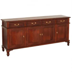 Queen Ann Mahogany Timber 4 Door 4 Drawer 200cm Buffet Table, 200cm, Mahogany by Centrum Furniture, a Sideboards, Buffets & Trolleys for sale on Style Sourcebook