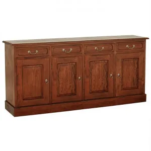 Tasmania Mahogany Timber 4 Door 4 Drawer Buffet Table, 190cm, Light Pecan by Centrum Furniture, a Sideboards, Buffets & Trolleys for sale on Style Sourcebook