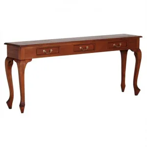 Queen Ann Mahogany Timber Sofa Table, 180cm, Light Pecan by Centrum Furniture, a Console Table for sale on Style Sourcebook