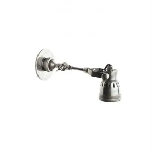 Seattle Metal Long Arm Wall Light, Antique Silver by Emac & Lawton, a Wall Lighting for sale on Style Sourcebook