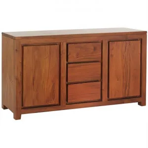 Amsterdam Solid Mahogany Timber 2 Door 3 Drawer 150cm Buffet Table - Light Pecan by Centrum Furniture, a Sideboards, Buffets & Trolleys for sale on Style Sourcebook