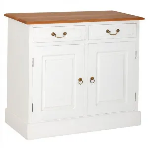 Tasmania Mahogany Timber 2 Door 2 Drawer Buffet Table, 100cm, Caramel / White by Centrum Furniture, a Sideboards, Buffets & Trolleys for sale on Style Sourcebook