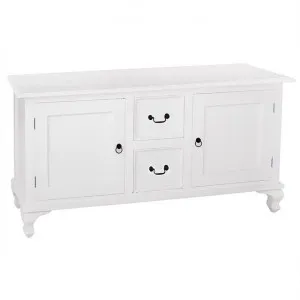 Queen Ann Mahogany Timber 2 Door 2 Drawer Buffet Table, 160cm, White by Centrum Furniture, a Sideboards, Buffets & Trolleys for sale on Style Sourcebook