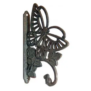 Butterfly Cast Iron Garden Wall Hanger, Antique Rust by Mr Gecko, a Wall Shelves & Hooks for sale on Style Sourcebook