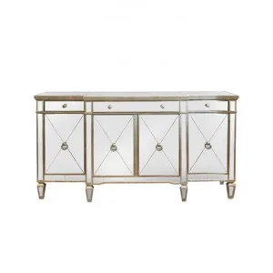 Cassidy Mirrored 4 Door 4 Drawer 179cm Buffet Table by Diaz Design, a Sideboards, Buffets & Trolleys for sale on Style Sourcebook