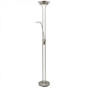 Buckley Metal Mother & Child LED Floor Lamp, Brushed Chrome by Mercator, a Floor Lamps for sale on Style Sourcebook