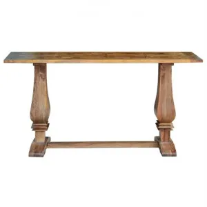 Morgan Solid Mango Wood Timber Parquetry Console Table, 160cm by Dodicci, a Console Table for sale on Style Sourcebook
