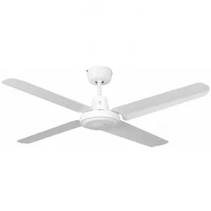 Swift Metal Ceiling Fan, 140cm/56", White by Mercator, a Ceiling Fans for sale on Style Sourcebook