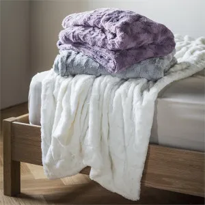 Fedula Faux Fur Throw, 140x180cm, Cream by Casa Bella, a Throws for sale on Style Sourcebook