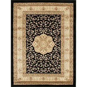 Istanbul Medallion Turkish Made Oriental Rug, 400x300cm, Black by Rug Culture, a Outdoor Rugs for sale on Style Sourcebook