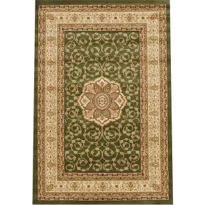 Istanbul Medallion Turkish Made Oriental Rug, 400x300cm, Green by Rug Culture, a Outdoor Rugs for sale on Style Sourcebook