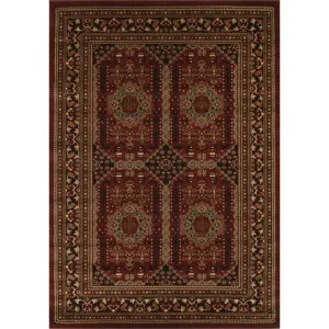Istanbul Afghan Turkish Made Oriental Rug, 400x300cm, Burgundy by Rug Culture, a Outdoor Rugs for sale on Style Sourcebook