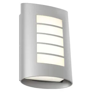 Bicheno IP44 Metal Exterior LED Wall Light, Silver by Cougar Lighting, a Outdoor Lighting for sale on Style Sourcebook