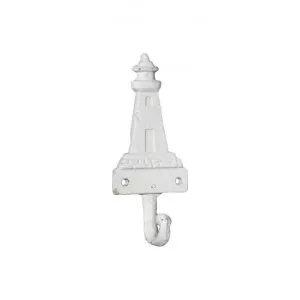 Lighthouse Cast Iron Wall Hook, Antique White by Mr Gecko, a Wall Shelves & Hooks for sale on Style Sourcebook
