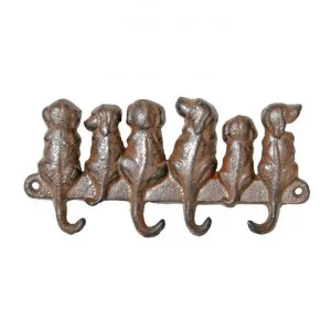 Sitting Dogs Cast Iron Wall Hook, Antique Rust by Mr Gecko, a Wall Shelves & Hooks for sale on Style Sourcebook