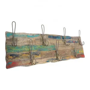 Manson Brushed Timber 7 Hook Wall Rack by Chateau Legende, a Wall Shelves & Hooks for sale on Style Sourcebook