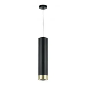 Dakota Metal Pendant Light, Black / Brass by Telbix, a Pendant Lighting for sale on Style Sourcebook