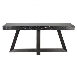 Ebony Reclaimed Elm & Marble Top Console Table, 180cm by Cozy Lighting & Living, a Console Table for sale on Style Sourcebook