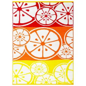 Chatai Citrus Reversible Outdoor Rug, 120x170cm by Artisan Decor, a Outdoor Rugs for sale on Style Sourcebook
