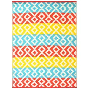 Chatai Geo Diamond Reversible Outdoor Rug, 150x240cm, Multi by Artisan Decor, a Outdoor Rugs for sale on Style Sourcebook