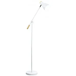Levo Adjustable Metal Floor Lamp, White by Lexi Lighting, a Floor Lamps for sale on Style Sourcebook