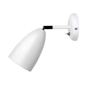 Salem Metal Adjustable Wall Light with Switch, White by Oriel Lighting, a Wall Lighting for sale on Style Sourcebook