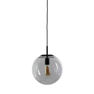 Newton Spherical Glass Pendant Light, 30cm, Matt Black by Oriel Lighting, a Pendant Lighting for sale on Style Sourcebook
