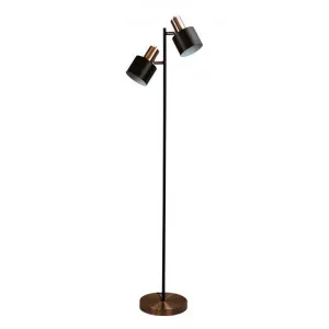Ari Metal Floor Lamp, 2 Light, Brushed Copper by Oriel Lighting, a Floor Lamps for sale on Style Sourcebook