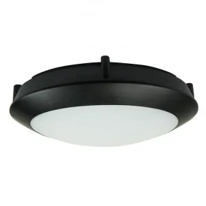 Duro IP66 Exterior LED Oyster Light, 20cm, Round, Black by Oriel Lighting, a Spotlights for sale on Style Sourcebook