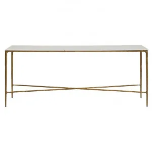 Heston Marble & Iron Console Table, 180cm, Brass by Cozy Lighting & Living, a Console Table for sale on Style Sourcebook