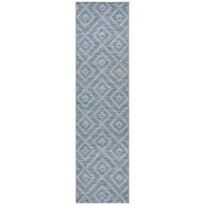 Terrance Xander Indoor / Outdoor Runner Rug, 80x300cm, Blue by Rug Culture, a Outdoor Rugs for sale on Style Sourcebook