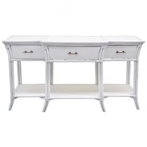 Stamford Bamboo Rattan Console Table, 150cm, White by Searles, a Console Table for sale on Style Sourcebook