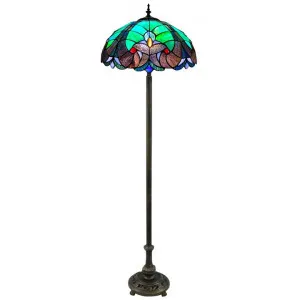Ebor Tiffany Stained Glass Floor Lamp, Large, Teal by Tiffany Light House, a Floor Lamps for sale on Style Sourcebook