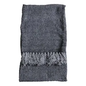 Kilburn & Scott Herringbone Chenille Throw, 170x130cm, Grey by Kilburn & Scott, a Throws for sale on Style Sourcebook