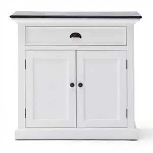 Halifax Contrast Mahogany Timber 2 Door 1 Drawer Buffet Table, 90cm, Black / White by Novasolo, a Sideboards, Buffets & Trolleys for sale on Style Sourcebook