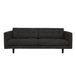 Oxford 3 Seater in Pelle Black Leather by OZ Design, a Sofas for sale on Style Sourcebook