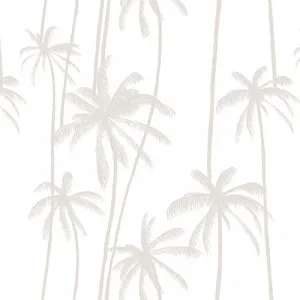 Neutral Palms on White - removable wallpaper by Boho Art & Styling, a Wallpaper for sale on Style Sourcebook