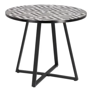 Ira Ceramic Tile Top Steel Round Dining Table, 90cm by El Diseno, a Dining Tables for sale on Style Sourcebook