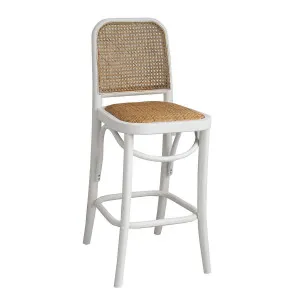 Belmont Bar Chair in Birch White / Rattan by OzDesignFurniture, a Bar Stools for sale on Style Sourcebook