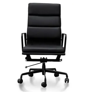 Replica Eames PU Leather Soft Pad Office Chair, High Back, Black by Conception Living, a Chairs for sale on Style Sourcebook