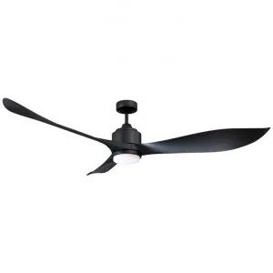 Eagle Ceiling Fan with LED Light, 167cm/66", Black by Mercator, a Ceiling Fans for sale on Style Sourcebook
